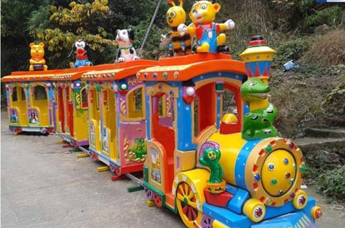 Vintage Amusement Park Train with Track for Sale