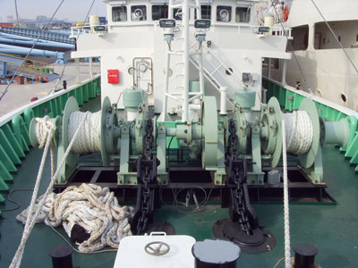 Ellsen windlass gypsy with double wheel for anchoring