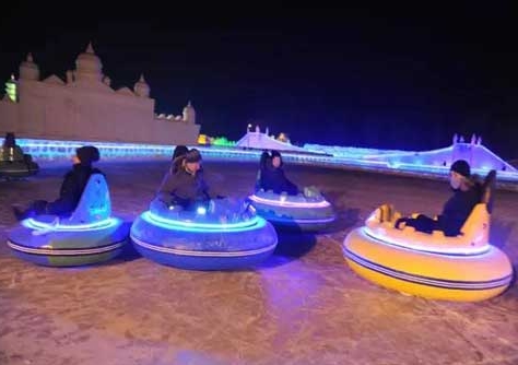 Hot sale inflatable bumper cars with LED light in Beston