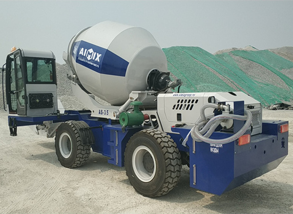 self loading concrete mixer 