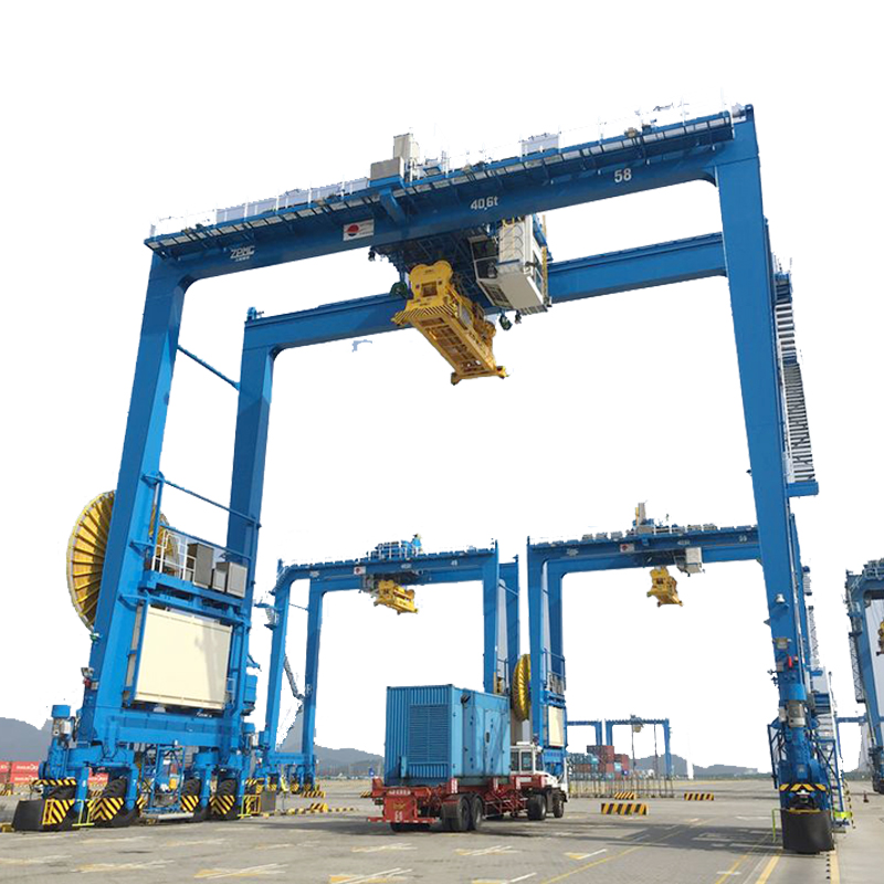 rubber tire 40ton heavy duty container gantry crane