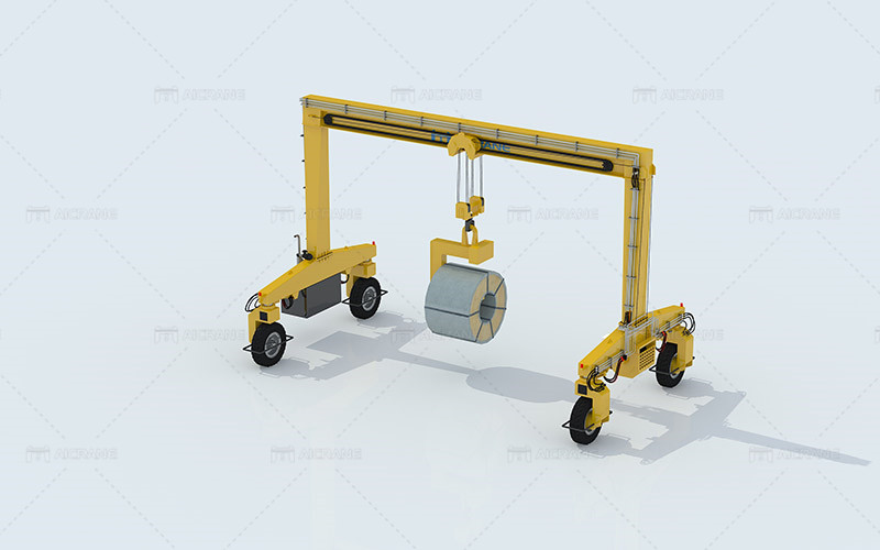 rubber tyred gantry crane for precast concrete beam lifting