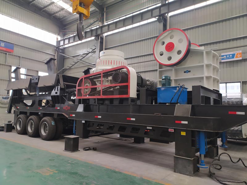 tire-mounted mobile crushing screening plant