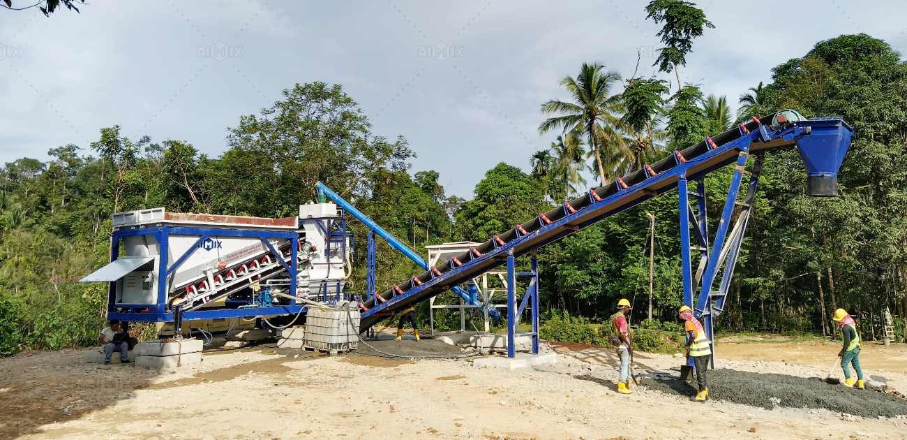 AJSY-35 compact concrete plant for Malaysia