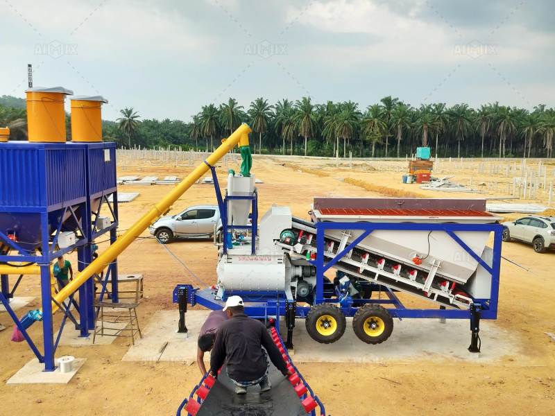 AJSY-35 portable batching plant concrete